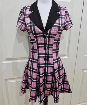 🖤💖 Pink & Black School Girl Mini Dress 💖🖤